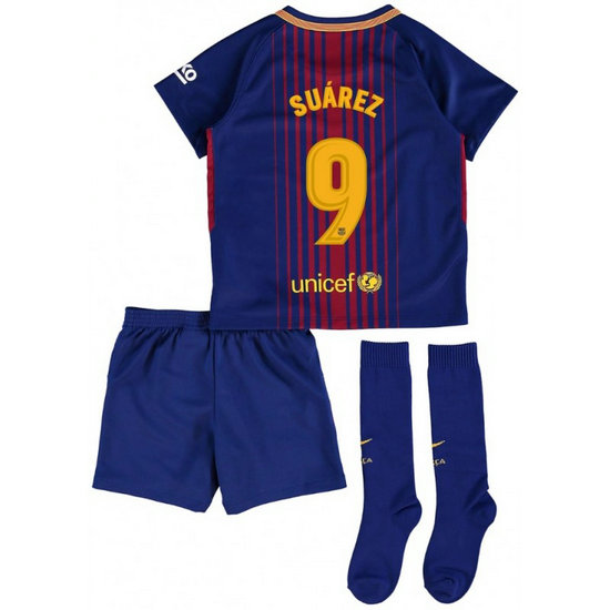 Ensemble Foot Barcelone Enfant SUAREZ 2017/2018 Domicile