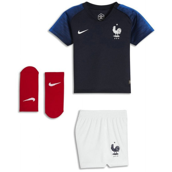 Ensemble Foot Equipe de France Bébé Domicile 2018/2019 Coupe du Monde