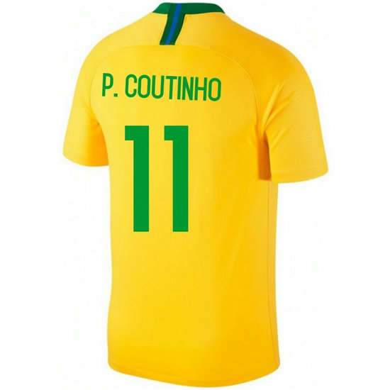 Maillot Bresil Enfant COUTINHO Domicile 2018/2019 Coupe du Monde