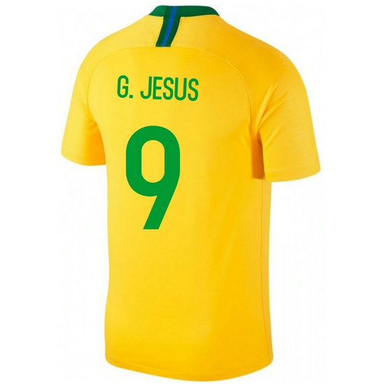 Maillot Bresil GABRIEL JESUS Domicile 2018/2019 Coupe du Monde