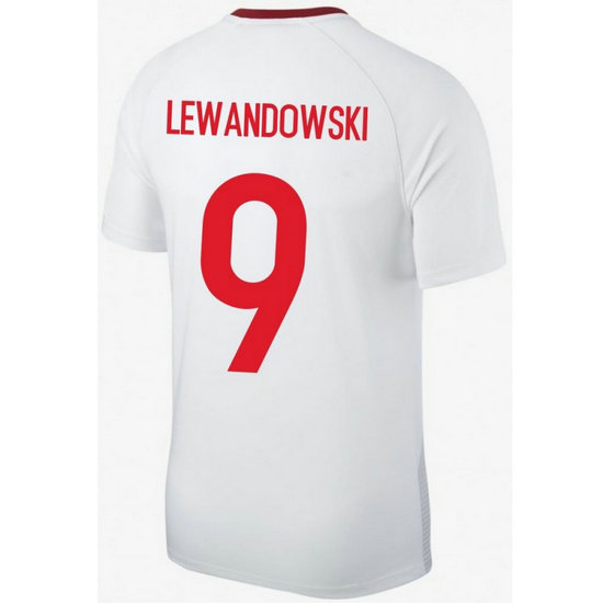 Maillot Pologne Enfant Fan Shirt LEWANDOWSKI Domicile 2018/2019 Coupe Du Monde