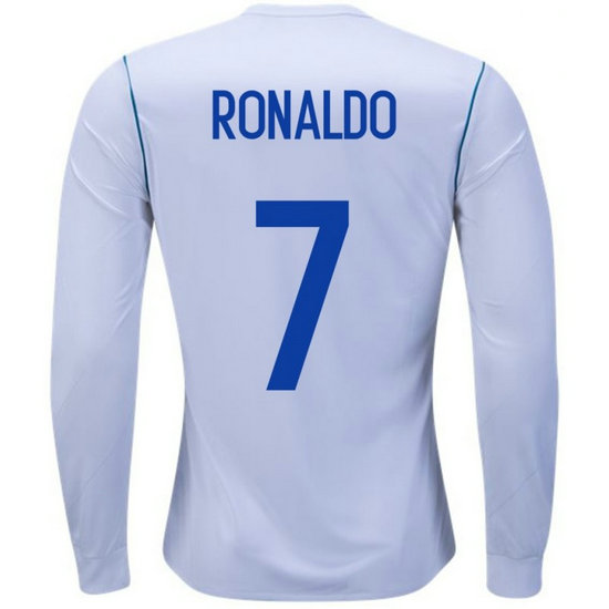 Maillot Real Madrid Enfant RONALDO 2017/2018 Domicile Manches Longues