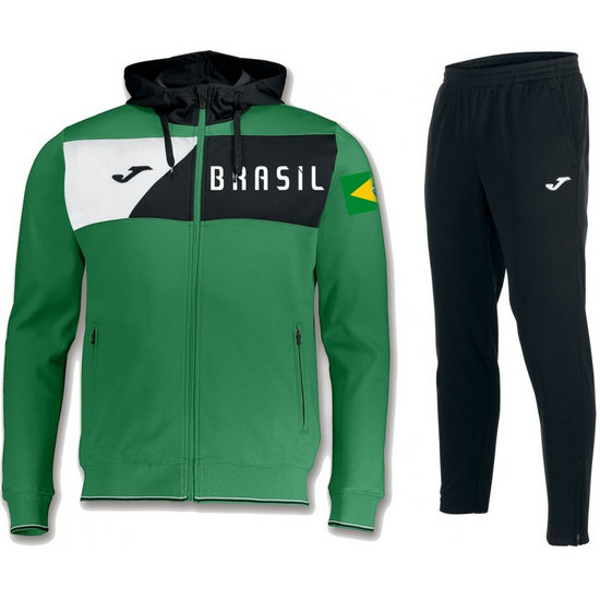 Survetement Football Bresil 2018/2019 Capuche Homme Vert