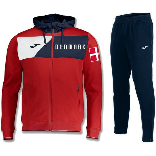 Survetement Football Danemark 2018/2019 Capuche Homme Rouge