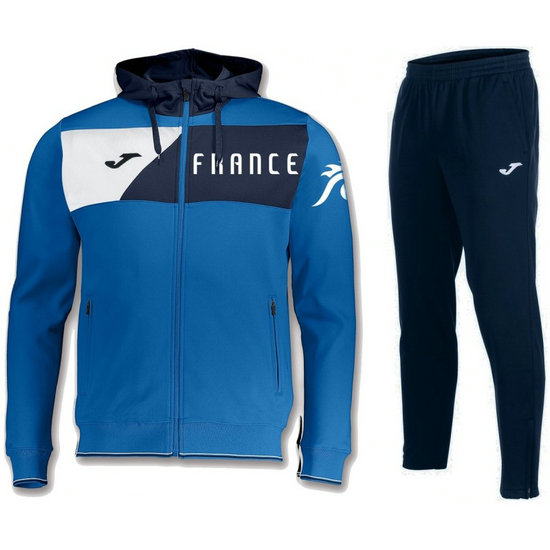 Survetement Football Equipe de France 2018/2019 Capuche Homme Bleu