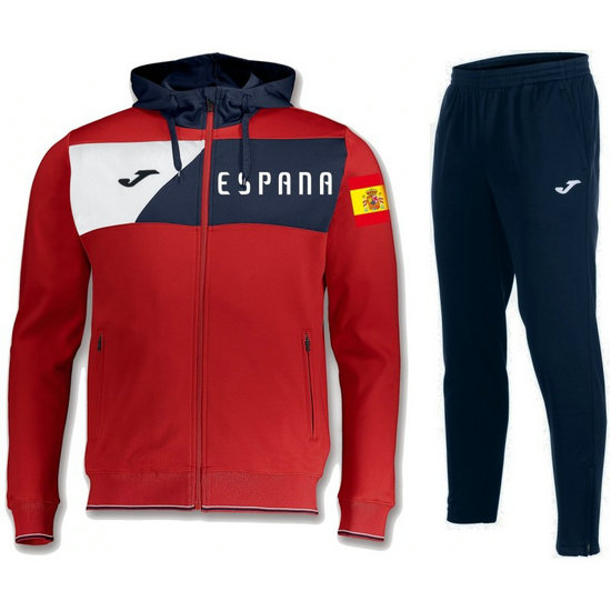 Survetement Football Espagne 2018/2019 Capuche Homme Rouge