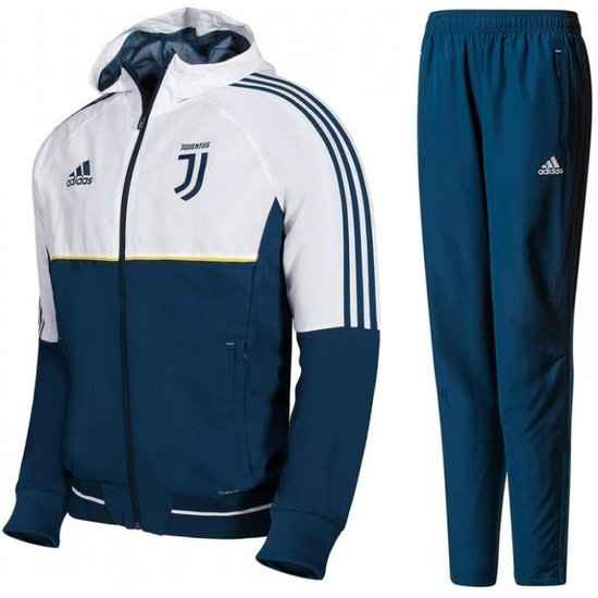 Survetement Football Juventus 2017/2018 Capuche Homme Blanc