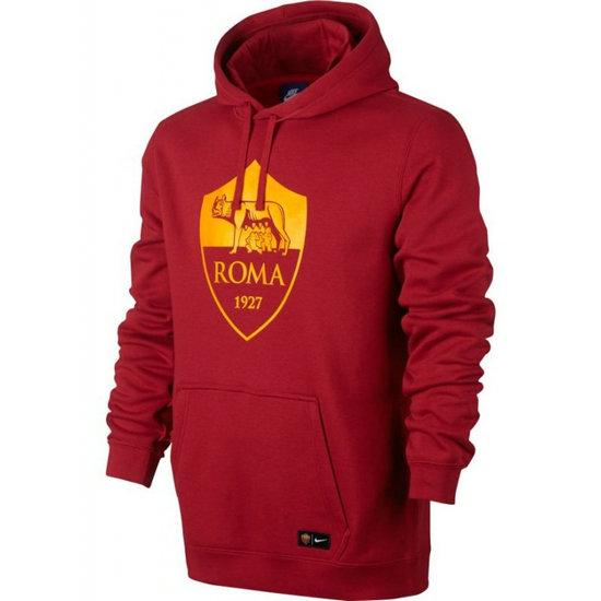 Sweat Foot AS Roma 2017/2018 Capuche Homme Rouge