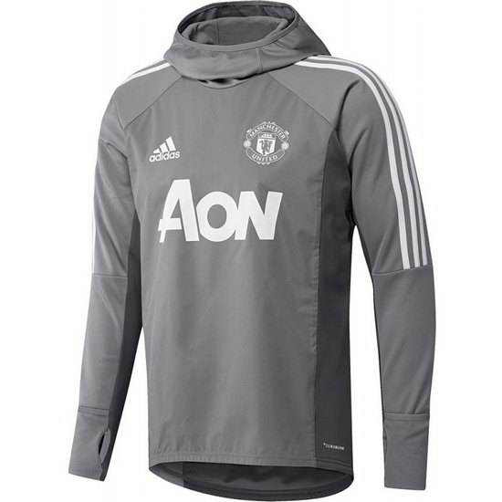 Sweat Foot Manchester United 2017/2018 Capuche Homme Gris