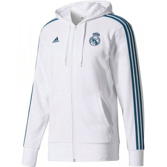 Sweat Foot Real Madrid 2017/2018 Capuche Homme Blanc