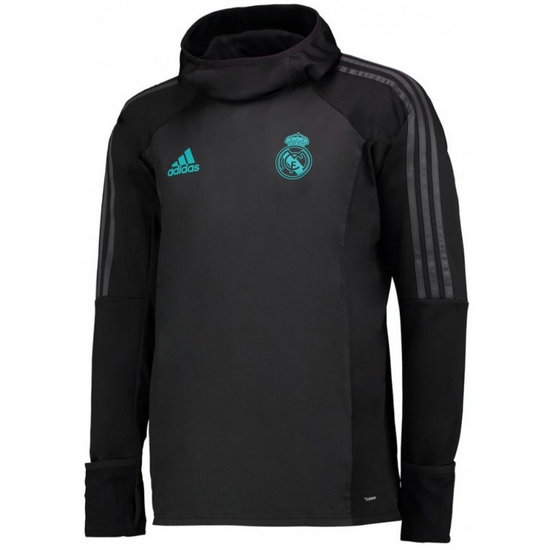 Sweat Foot Real Madrid 2017/2018 Capuche Homme Gris-F