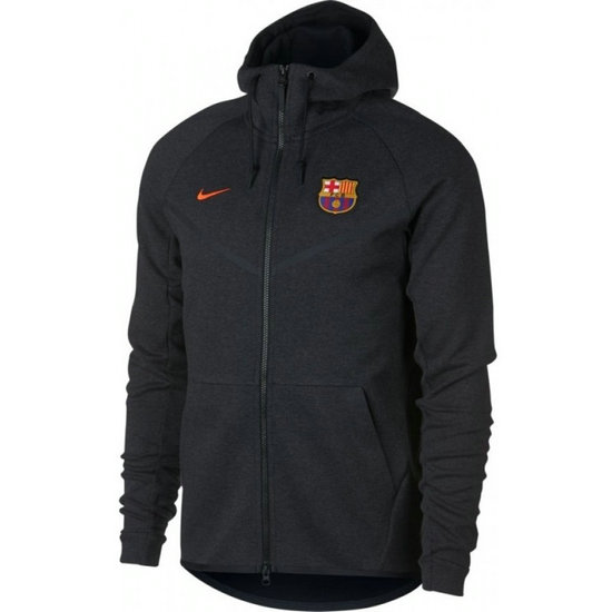 Veste Foot Barcelone 2017/2018 Capuche Homme Noir