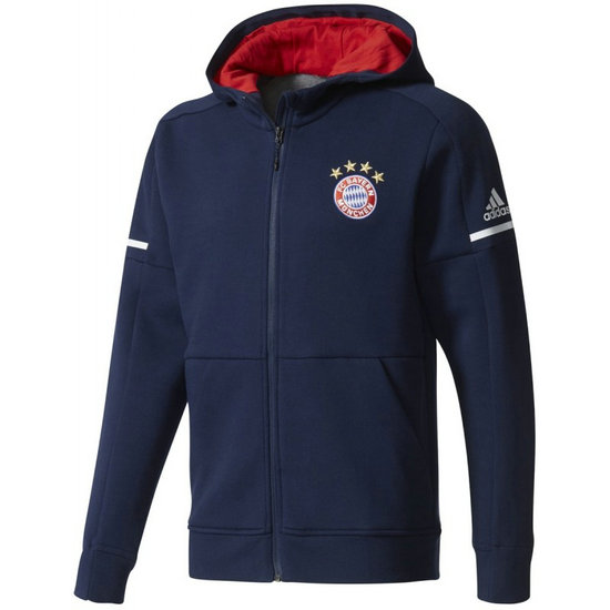 Veste Foot Bayern 2017/2018 Capuche Homme Marine