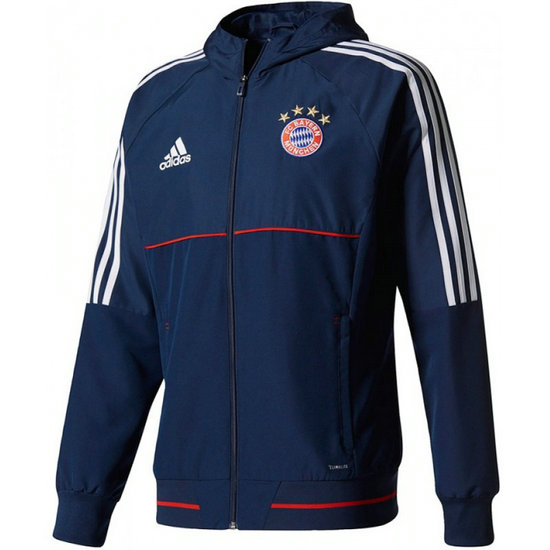 Veste Foot Bayern 2017/2018 Capuche Homme Marine