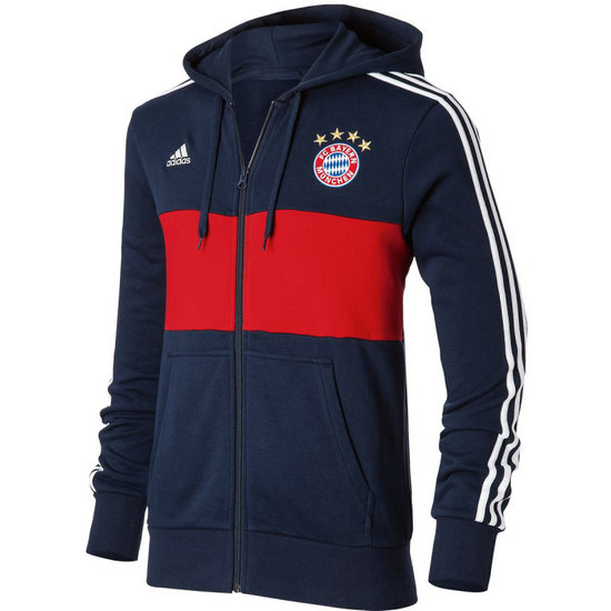 Veste Foot Bayern 2017/2018 Capuche Homme Marine