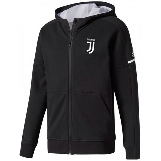 Veste Foot Juventus 2017/2018 Capuche Homme Noir