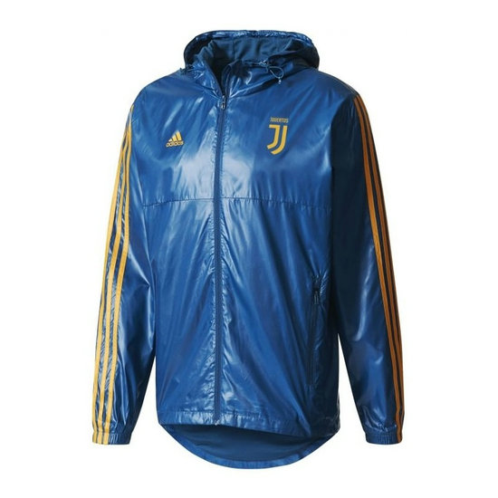 Veste Foot Juventus 2017/2018 Coupe Vent Homme Bleu-Jaune