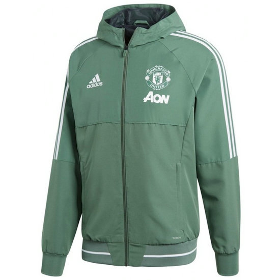 Veste Foot Manchester United 2017/2018 Capuche Homme Vert