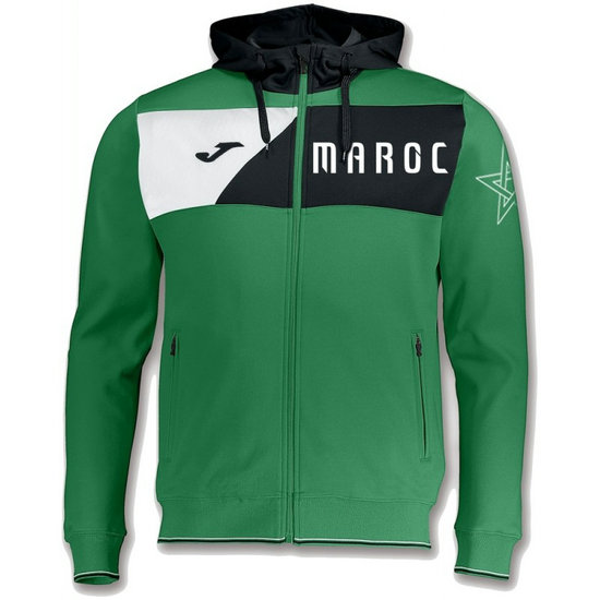 Veste Survetement Maroc 2018/2019 Capuche Homme Vert