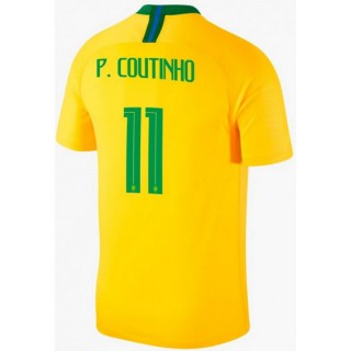 Maillot Bresil COUTINHO Domicile 2018/2019 Coupe du Monde Pas Chere