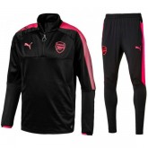 Nouvelle Survetement Football Arsenal 2017/2018 Homme Noir-Rose