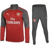 Boutique Survetement Football Arsenal 2017/2018 Homme Rouge-Gris En Ligne