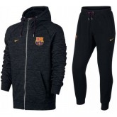 Survetement Football Barcelone 2017/2018 Capuche Homme Noir Pas Cher Nice