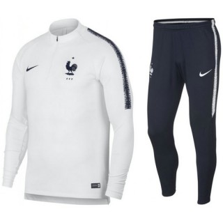 Achat de Survetement Football Equipe de France Enfant 2018/2019 Coupe du Monde Blanc-Marine