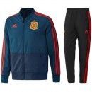 Achat Nouveau Survetement Football Espagne 2018/2019 Coupe Du Monde Homme Bleu-Noir