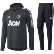 Achat de Survetement Football Manchester United 2017/2018 Capuche Homme Gris-F