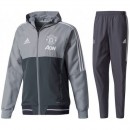 Survetement Football Manchester United 2017/2018 Capuche Homme Gris à Petits Prix