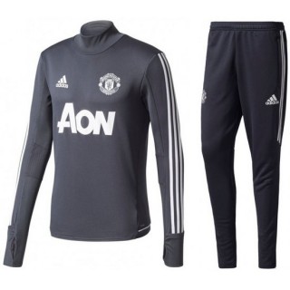 Survetement Football Manchester United 2017/2018 Homme Gris-Fonce au Meilleur Prix