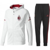 Survetement Football Milan AC 2017/2018 Capuche Homme Blanc Europe