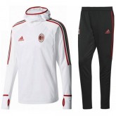 Survetement Football Milan AC 2017/2018 Capuche Homme Blanc Commerce De Gros