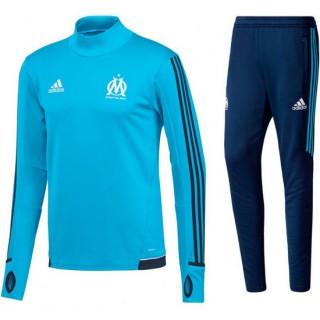 Survetement Football OM Marseille 2017/2018 Homme Cyan Vendre France