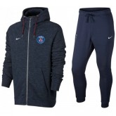 Survetement Football PSG Paris Saint Germain 2017/2018 Capuche Homme Veste-Bleu PasCher Fr