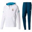 Achetez Survetement Football Real Madrid 2017/2018 Capuche Homme Blanc