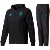 Survetement Football Real Madrid 2017/2018 Capuche Homme Noir Pas Cher Prix