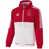 Soldes Veste Foot Ajax 2017/2018 Capuche Homme Rouge