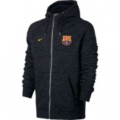 Officielle Veste Foot Barcelone 2017/2018 Capuche Homme Noir