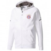 Veste Foot Bayern 2017/2018 Capuche Homme Blanc Rabais Paris