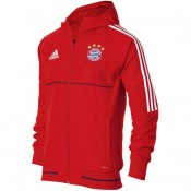 Veste Foot Bayern 2017/2018 Présentation Capuche Homme Rouge Magasin Lyon