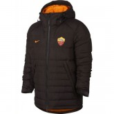 Veste Foot Doudoune AS Roma 2017/2018 Capuche Homme Marron Pas Cher Prix