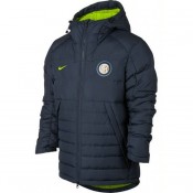 Veste Foot Doudoune Inter Milan 2017/2018 Capuche Homme Marine Réduction Prix