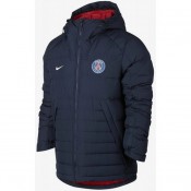 2018 Nouvelle Veste Foot Doudoune PSG Paris Saint Germain 2017/2018 Capuche Homme Marine