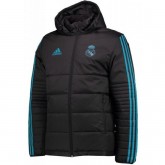 Veste Foot Doudoune Real Madrid Ligue Des Champions 2017/2018 Capuche Homme Noir Vendre à des Prix Bas