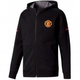 Veste Foot Manchester United 2017/2018 Capuche Homme Noir Ventes Privées