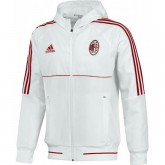 Vente Privée Veste Foot Milan AC 2017/2018 Capuche Homme Blanc