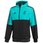 Achat Veste Foot Real Madrid 2017/2018 Capuche Homme Fluo