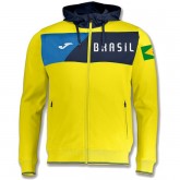 Veste Survetement Bresil Enfant 2018/2019 Capuche Homme Jaune France Pas Cher